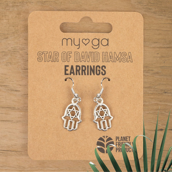 Kolczyki myga Hamsa