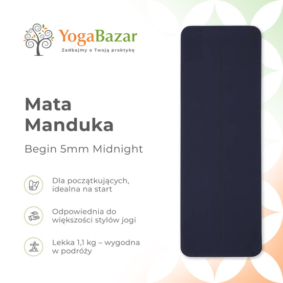 Mata do jogi Manduka Begin 5mm - Midnight