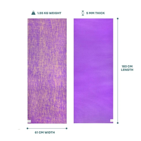 Mata do jogi Myga Jute 5mm - Fioletowa