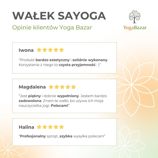 Wałek do jogi Sayoga z morskim pokrowcem 