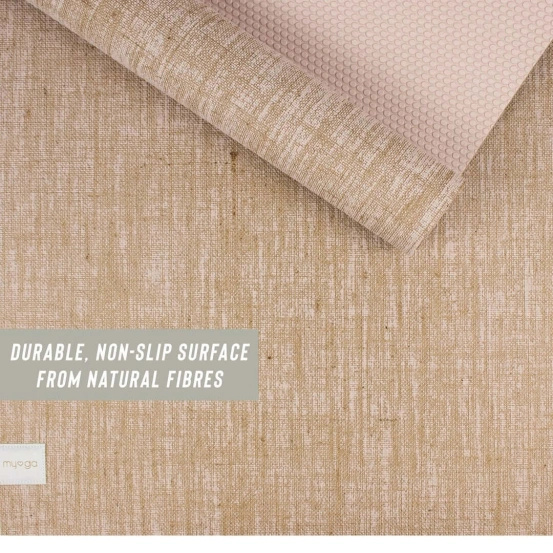 Mata do jogi Myga Jute 5mm - Beżowa