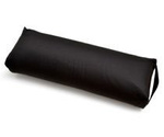 Czarny bawełniany bolster do jogi – naturalny płaski wałek z łuską gryki