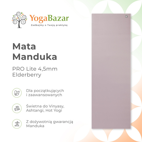 Mata do jogi Manduka PRO Lite 4.7mm - Elderberry