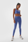 Legginsy do jogi 4F F277 wysoki stan - niebieskie, rozmiar XS