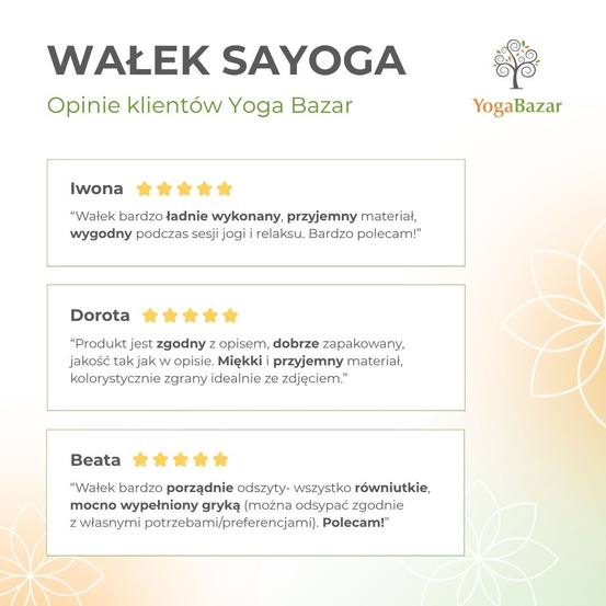 Wałek do jogi Sayoga z szafirowym pokrowcem