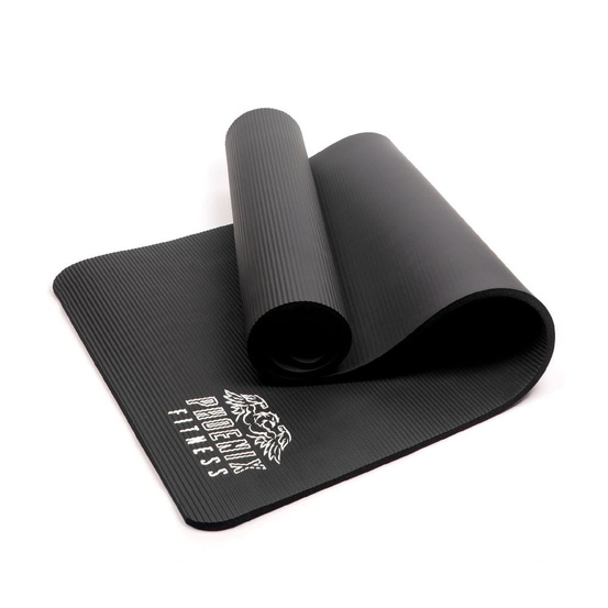 Mata do pilatesu Phoenix Fitness 1 cm - czarny