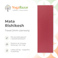 Mata do jogi Rishikesh Travel 2mm - czerwony
