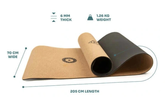 Korkowa mata do jogi Myga - Czakra 6mm XL