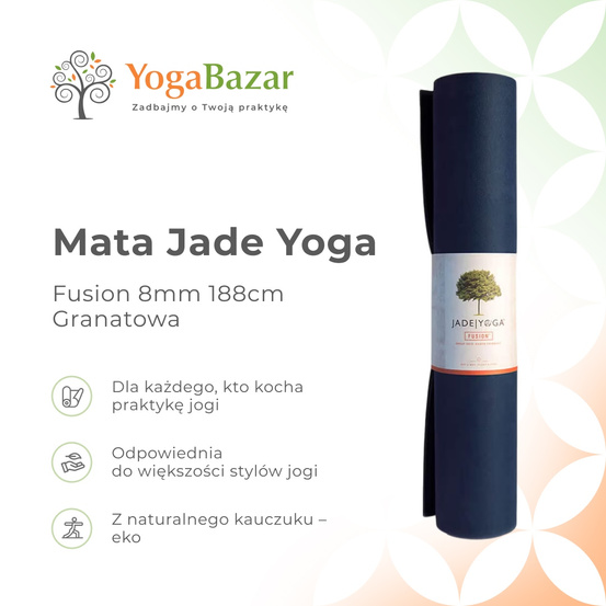 Mata do jogi Jade Yoga Fusion 8mm 188cm - Fioletowa