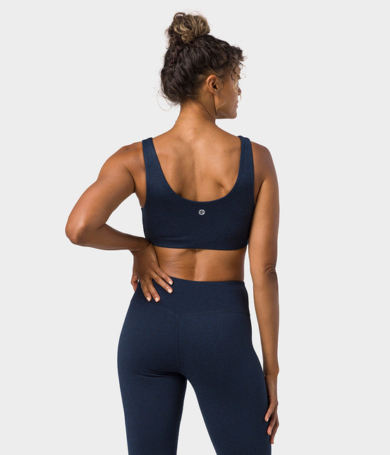 Biustonosz sportowy Manduka Dhara – Midnight Heather, rozmiar M
