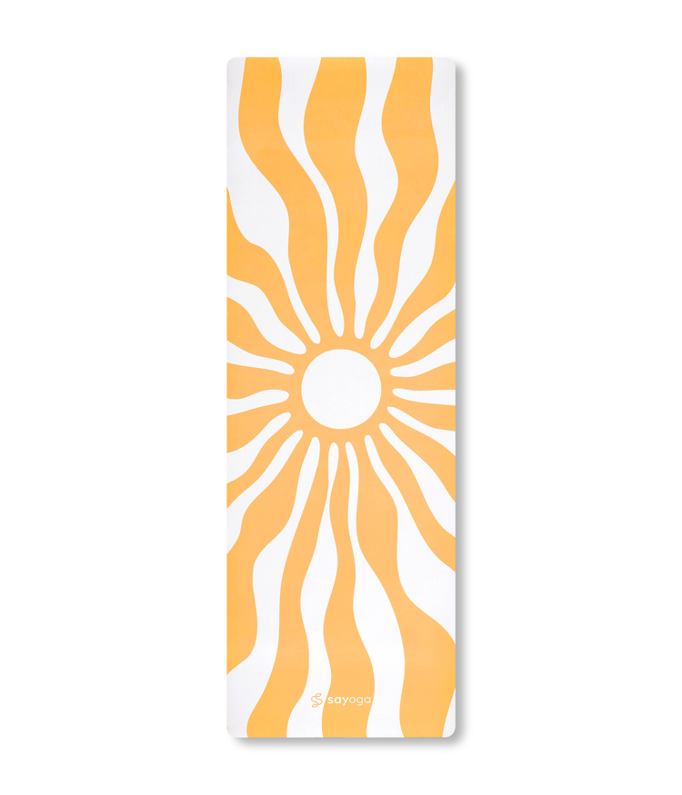 Mata do jogi Sayoga Intense Solar Bloom - gr. 4mm - Kauczukowa - z Mikrofibrą
