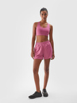 Biustonosz sportowy 4F USBAF140 low support - różowy, rozmiar S