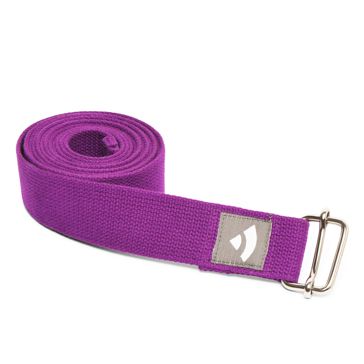 Pasek do jogi Bodhi Yoga Asana ciemnofioletowy 2,5 m x 38 mm - Tania - Idealna na start praktyki