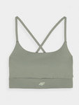 Biustonosz sportowy 4F USBAF138 low support - oliwkowy, rozmiar XS