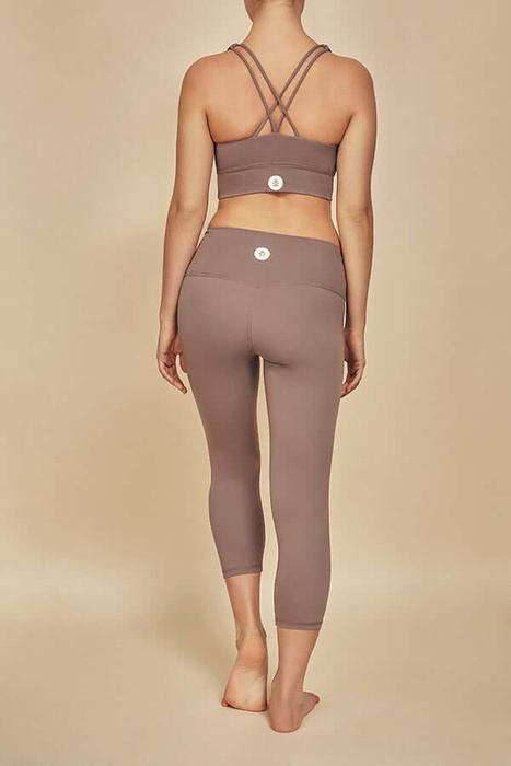 Legginsy do jogi Moonholi Yoggings 7/8 - beżowe rozmiar S