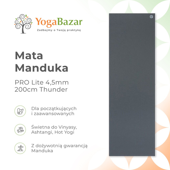 Mata do jogi Manduka PRO Lite 4,7mm 200cm - Thunder