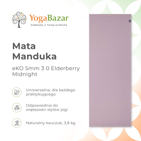 Mata do jogi Manduka eKO 5mm 3.0 - Elderberry Midnight