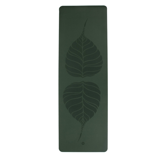 Mata do jogi Phoenix 4mm XL 200 cm - Ciemnozielona w liście