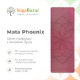 Mata do jogi Phoenix 4mm - Fioletowy z Kwiatem Życia