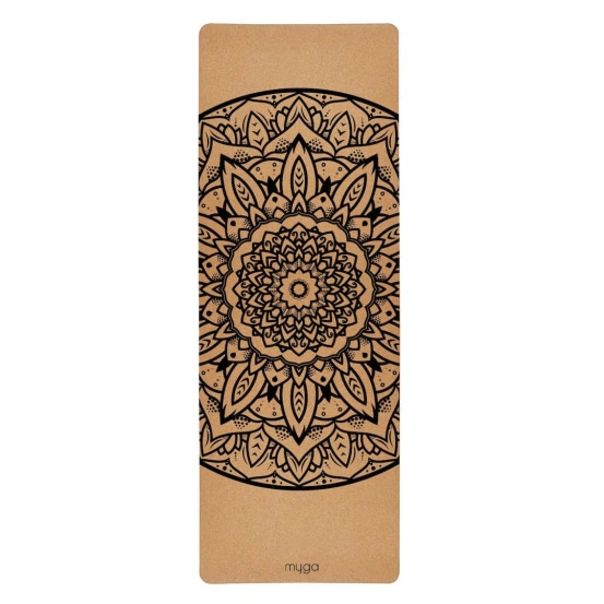 Korkowa mata do jogi Myga - Mandala 6mm XL