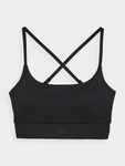 Biustonosz sportowy 4F USBAF138 low support - czarny, rozmiar S