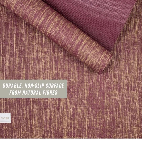 Mata do jogi Myga Jute 5mm - Bordowa