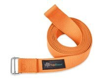 Pasek do jogi pomarańczowy 280 cm x 4 cm