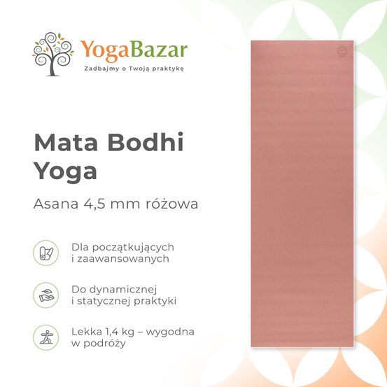 Mata do jogi Asana 4,5mm - antracytowa