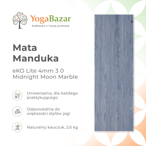 Mata do jogi Manduka eKO Lite 4mm 3.0 - Midnight Moon Marble