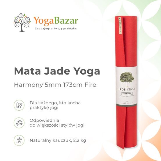 Mata do jogi Jade Yoga Harmony 5mm (173cm) - Fire