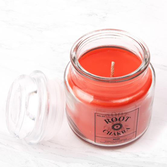 Świeca zapachowa róża - Czakra korzenia