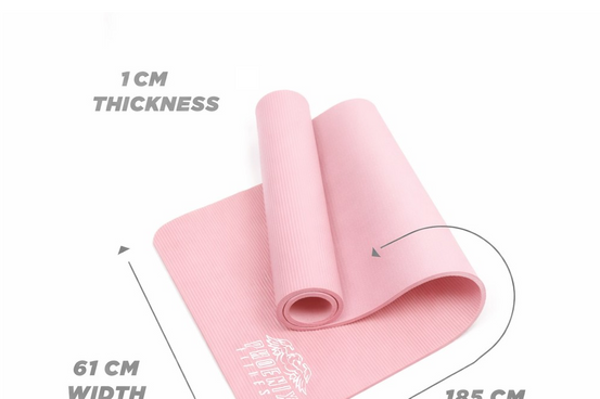 Mata do pilatesu Phoenix Fitness 1 cm - różowy