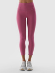 Legginsy do jogi 4F 7/8 F276 wysoki stan - różowe, rozmiar M