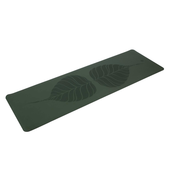 Mata do jogi Phoenix 4mm XL 200 cm - Ciemnozielona w liście
