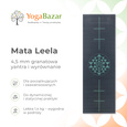 Mata do jogi Leela 4,5 mm - granatowa yantra i wyrównanie