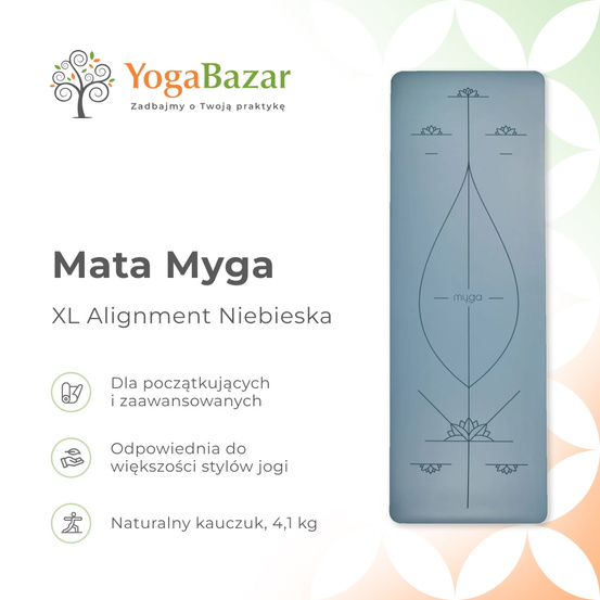 Mata do jogi Myga XL Aligment Niebieska