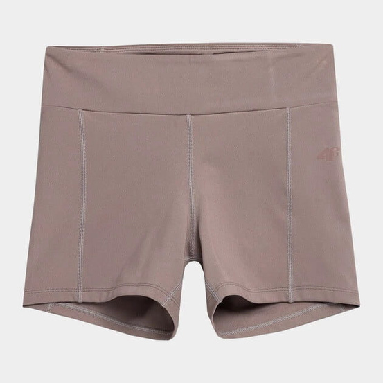 Legginsy krótkie do jogi 4F z recyklingu - beżowy, rozmiar L
