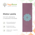 Mata do jogi Leela 4,5 mm - oberżyna z niebieską mandalą