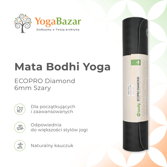Mata do jogi ECOPRO Diamond 6mm - Szary