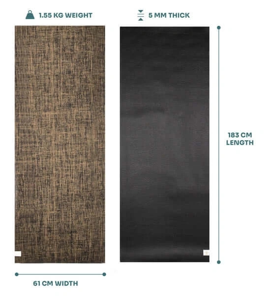 Mata do jogi Myga Jute 5mm - Czarna