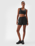 Biustonosz sportowy 4F USBAF140 low support - czarny, rozmiar XS