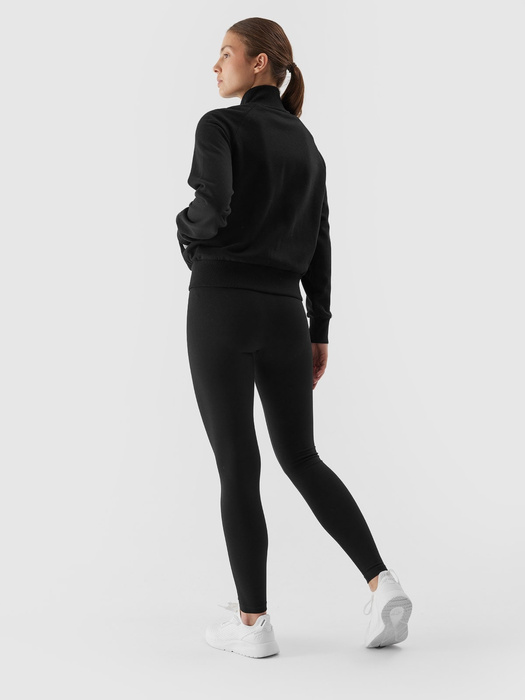 Legginsy dzianinowe 4F F108 wysoki stan - czarne, rozmiar S
