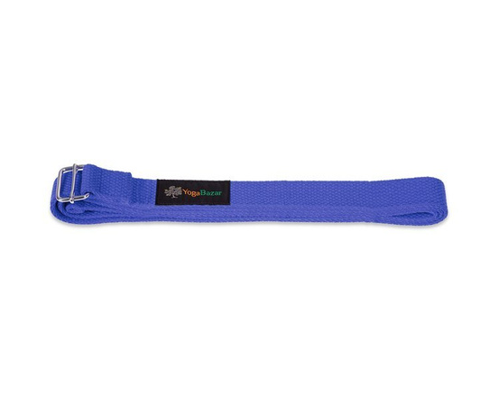 Pasek do jogi niebieski 250 cm x 2,8 cm