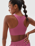 Biustonosz sportowy 4F USBAF140 low support - różowy, rozmiar S