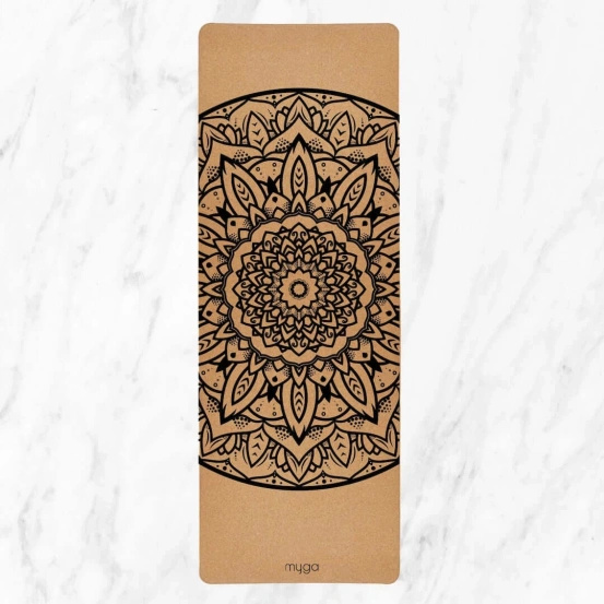 Korkowa mata do jogi Myga - Mandala 6mm XL