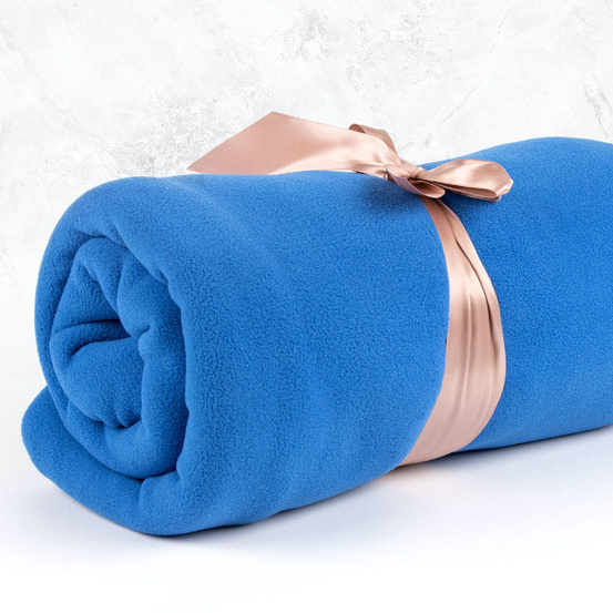 Koc do jogi Myga Fleece - niebieski