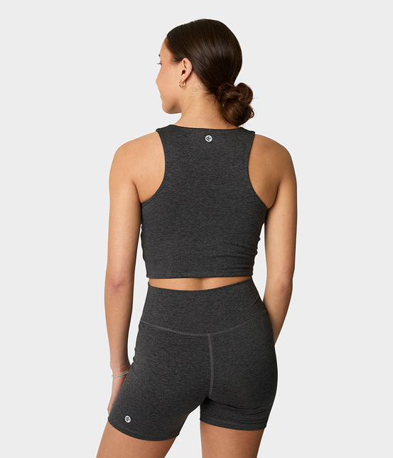 Top damski Manduka Dhara – Phantom Heather, rozmiar S