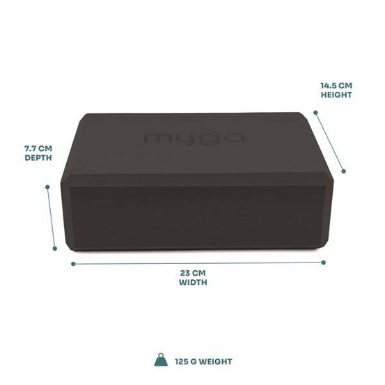 Klocek piankowy do jogi Myga Czarny