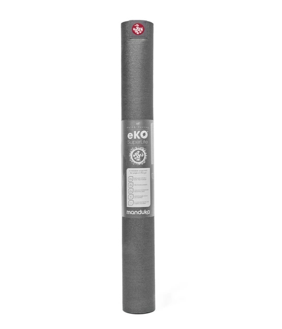Podróżna mata do jogi Manduka eKO SuperLite Travel 1.5mm - Charcoal 200cm
