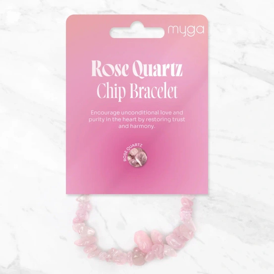 Bransoletka myga Chip Bracelet - Różowy kwarc